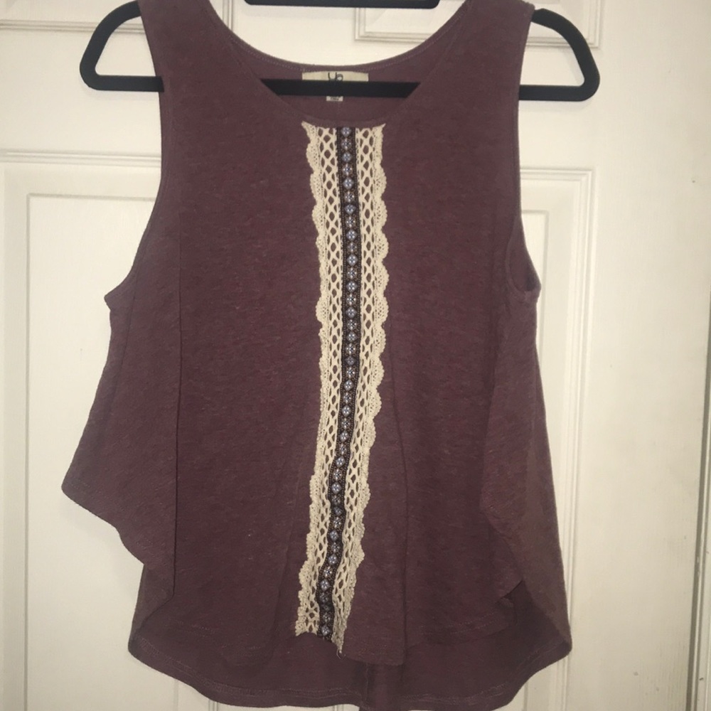 Tank top with crochet detail